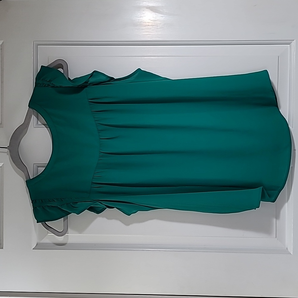 LOFT Ruffle Sleeve Split Neck Shell - Picture 8 of 13